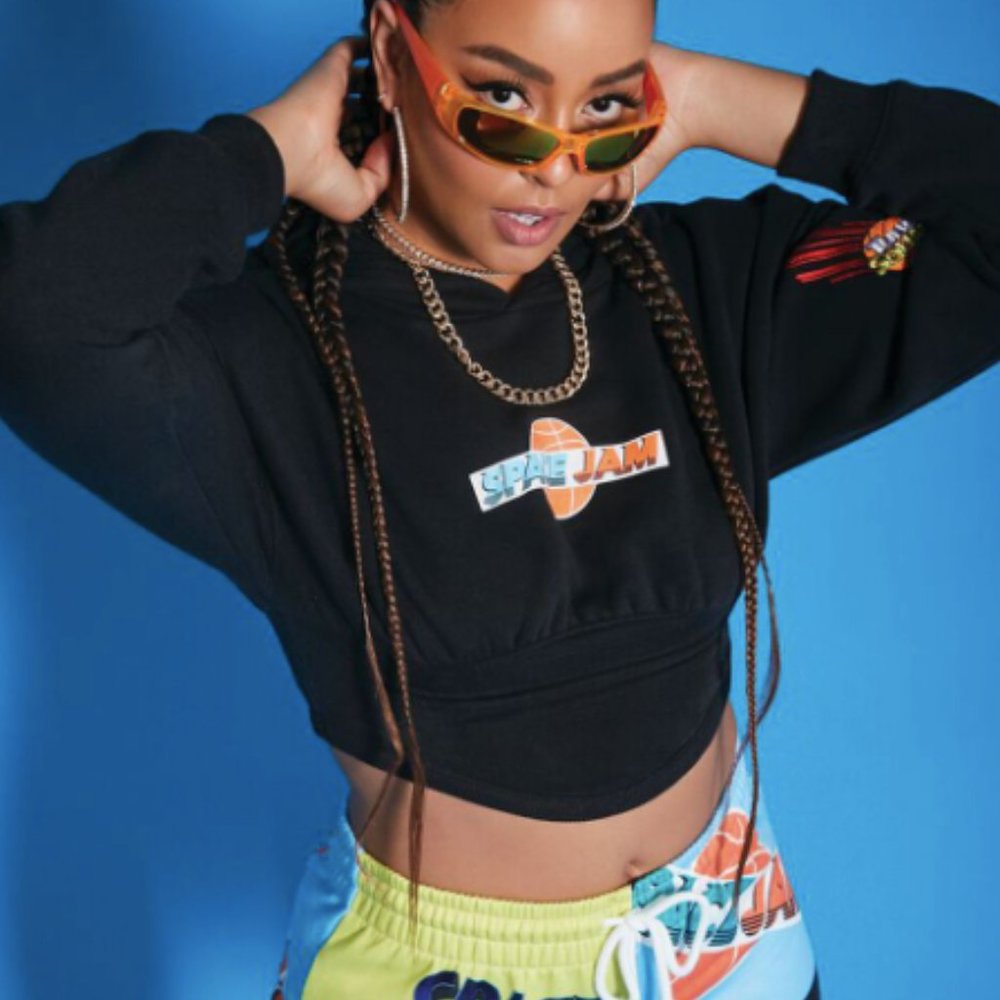 Cropped Hoodie Space Jam Back to school y2k jordan Dolls Kill Current Mood